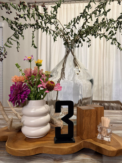 Modern Table Numbers (Black)