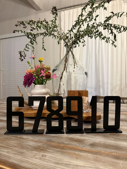 Modern Table Numbers (Black)