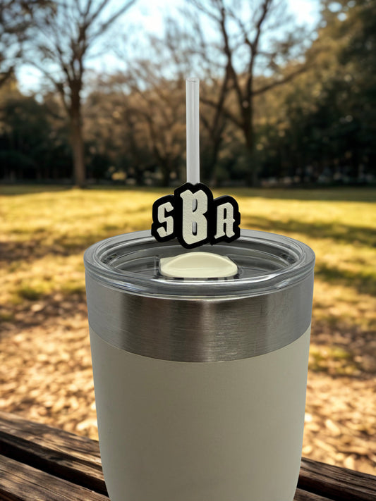Custom Initial Straw Topper