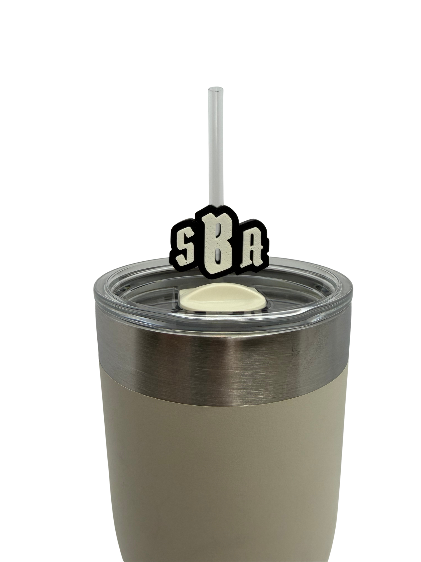 Custom Initial Straw Topper