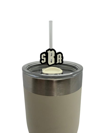 Custom Initial Straw Topper