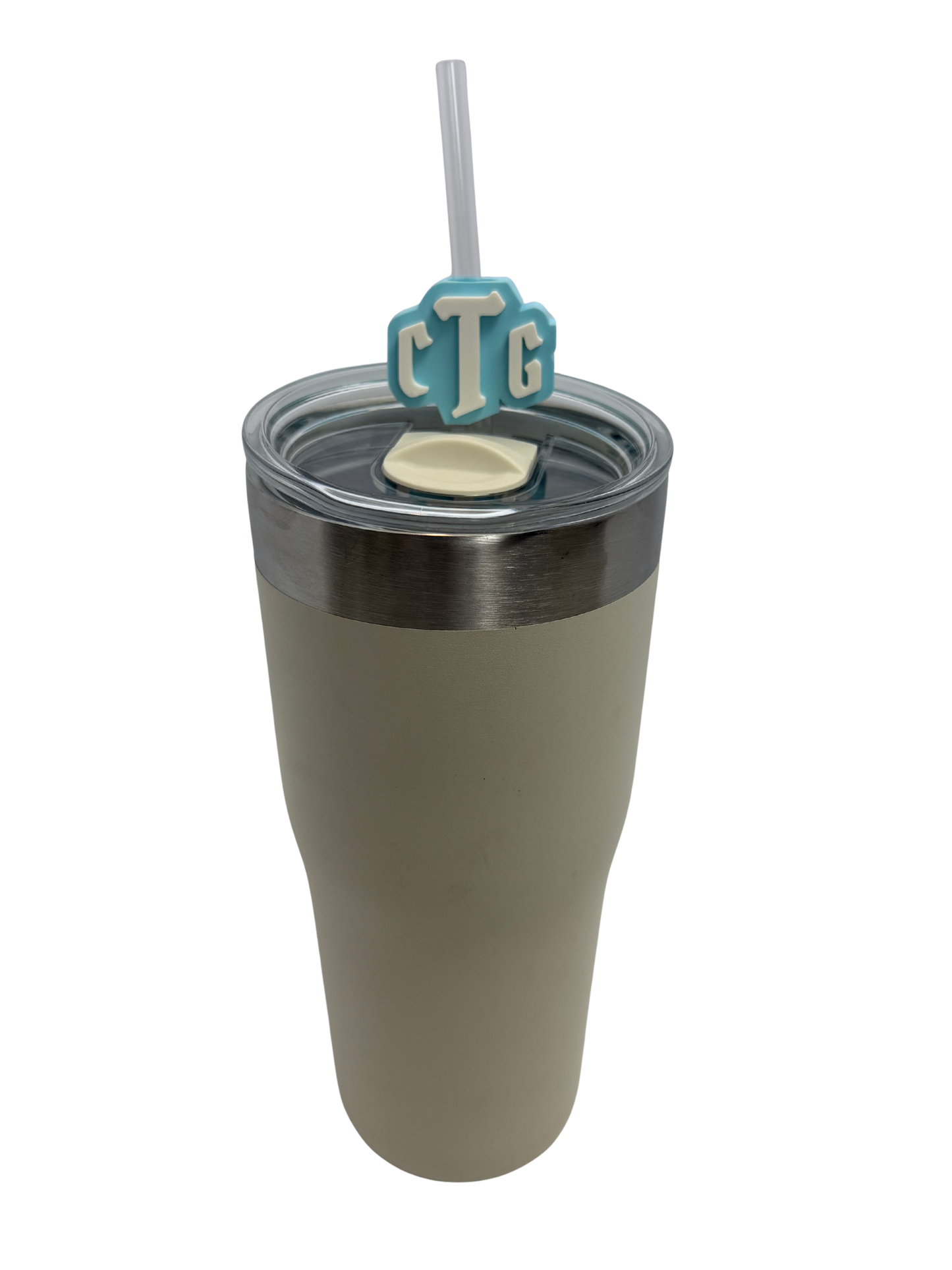 Custom Initial Straw Topper