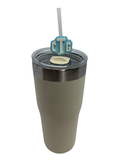 Custom Initial Straw Topper