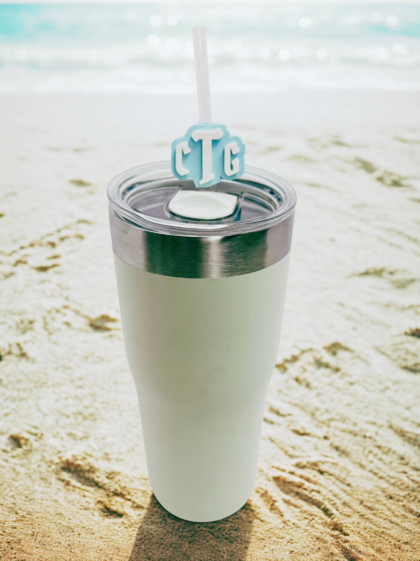 Custom Initial Straw Topper