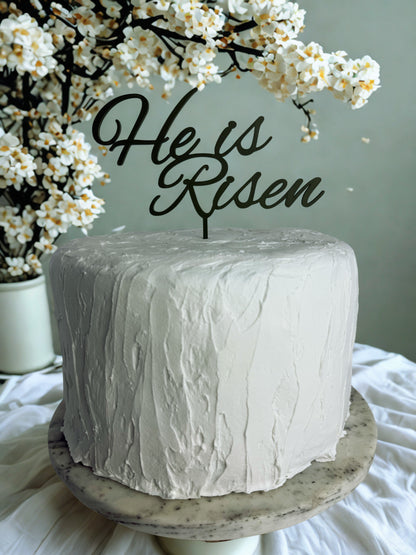 He is Risen Cake Topper